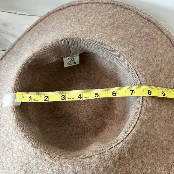 Something Special Floppy Wide Brim Wool Hat Brown Tan - Picture 7 of 9